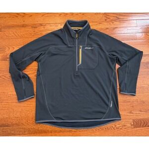 Eddie Bauer First Ascent FreeHeat  Grid Fleece 1/4 Zip Pullover Mens Large